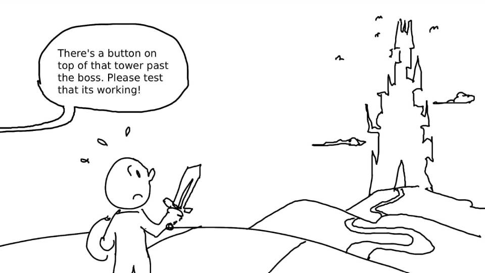 Test the button at the top of the tower